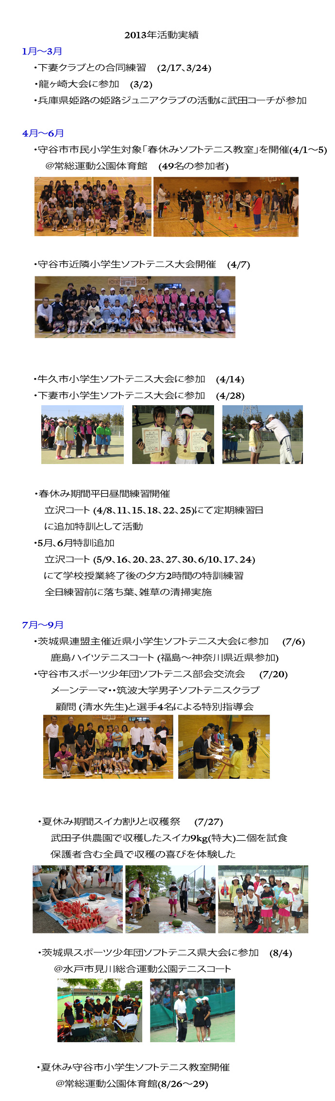 2013年度活動実績